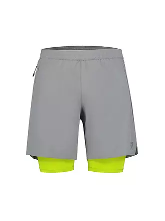 RUKKA | Pantalón corto de running 2 en 1 Maaninka para hombre | grau